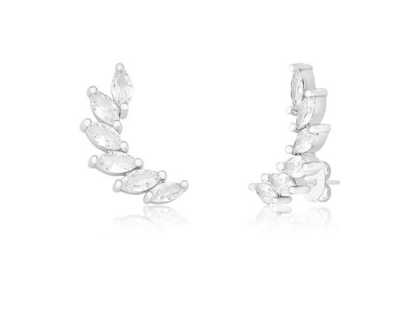 Brincos Ear cuff Beatrice Cristal