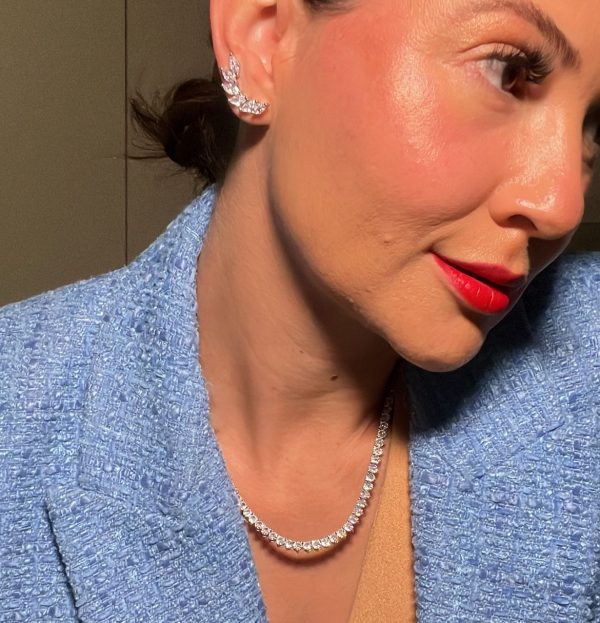 Brincos Ear cuff Beatrice Cristal