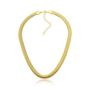 Chocker Malha snake grossa b. ouro