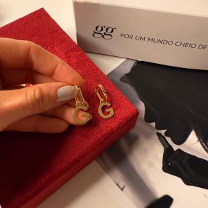 Argolas Personalizadas letra G dourada