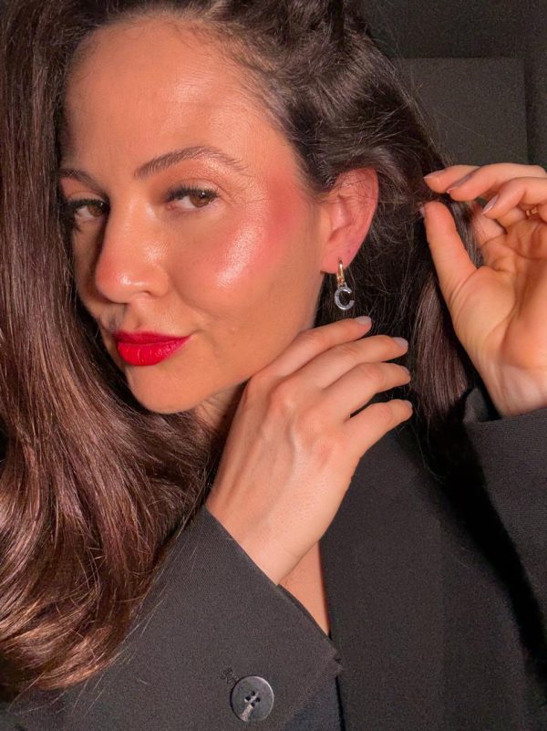 Argolas Personalizadas Letra C dourada/prateada