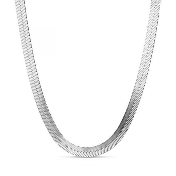 Chocker Fita grossa ródio branco