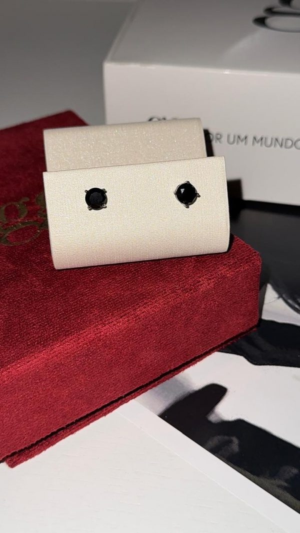 Conj Riviera Negra + brincos