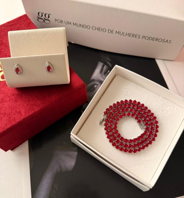Kit Riviera Amorozza Rubi +brincos